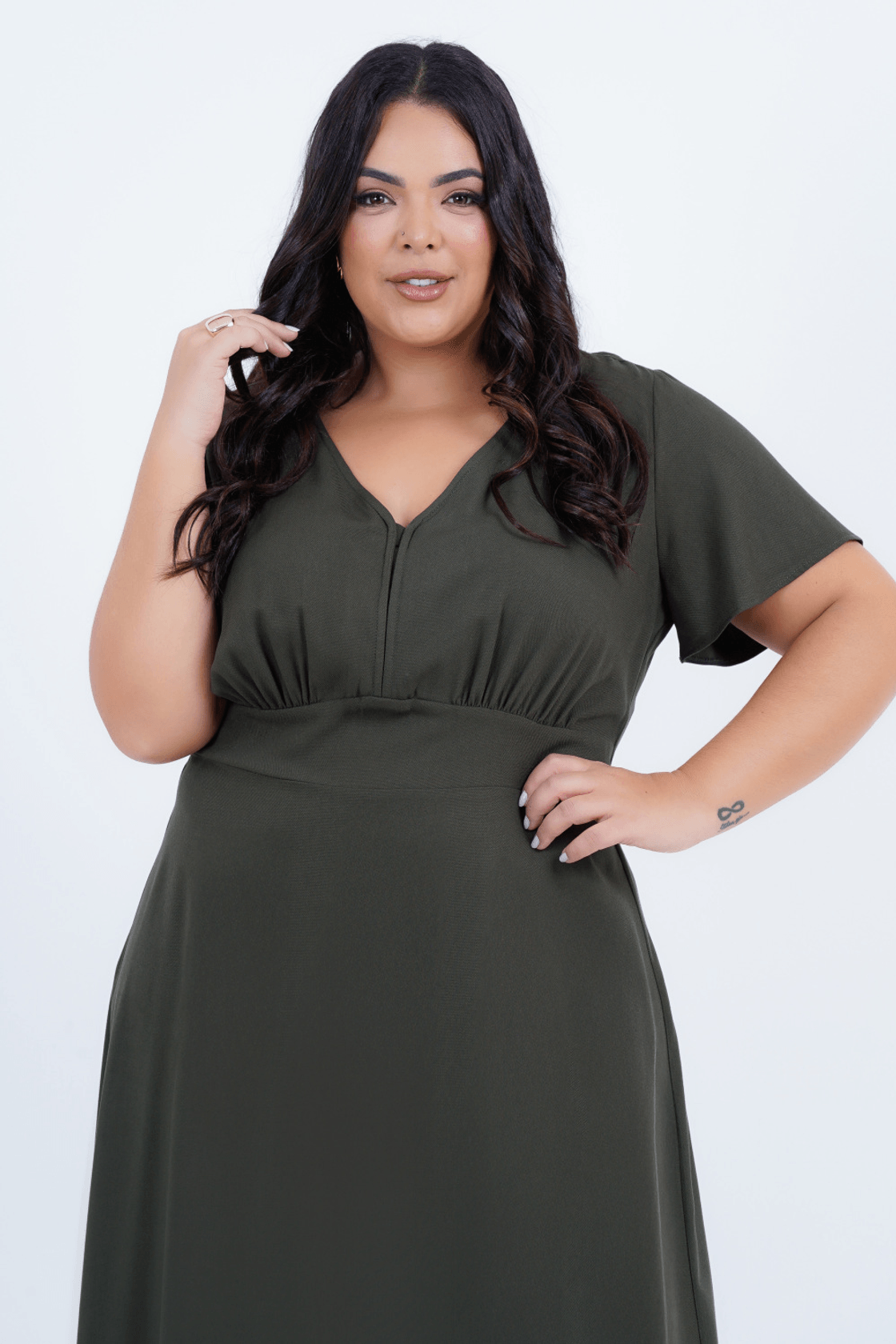 Vestido Midi Plus Size Conforto Diário – 100%Viscose Leve