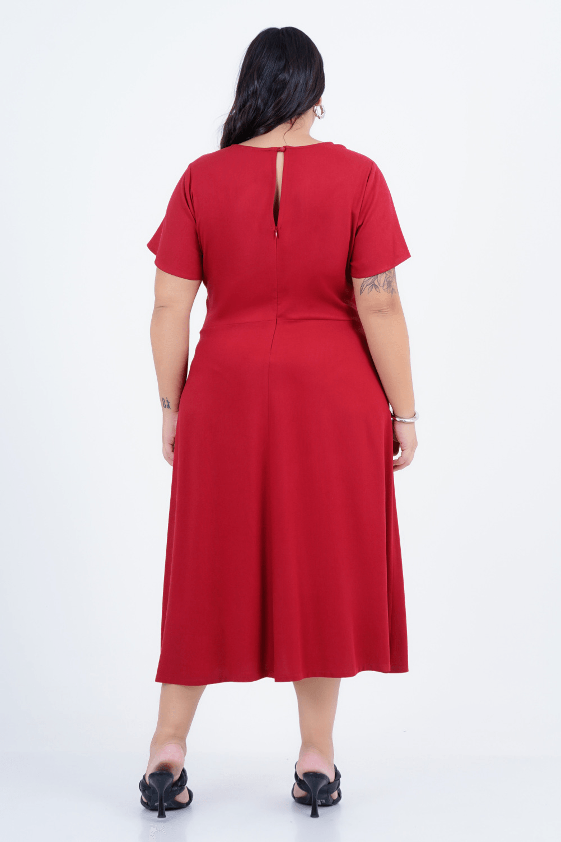 Vestido Midi Plus Size Conforto Diário – 100%Viscose Leve