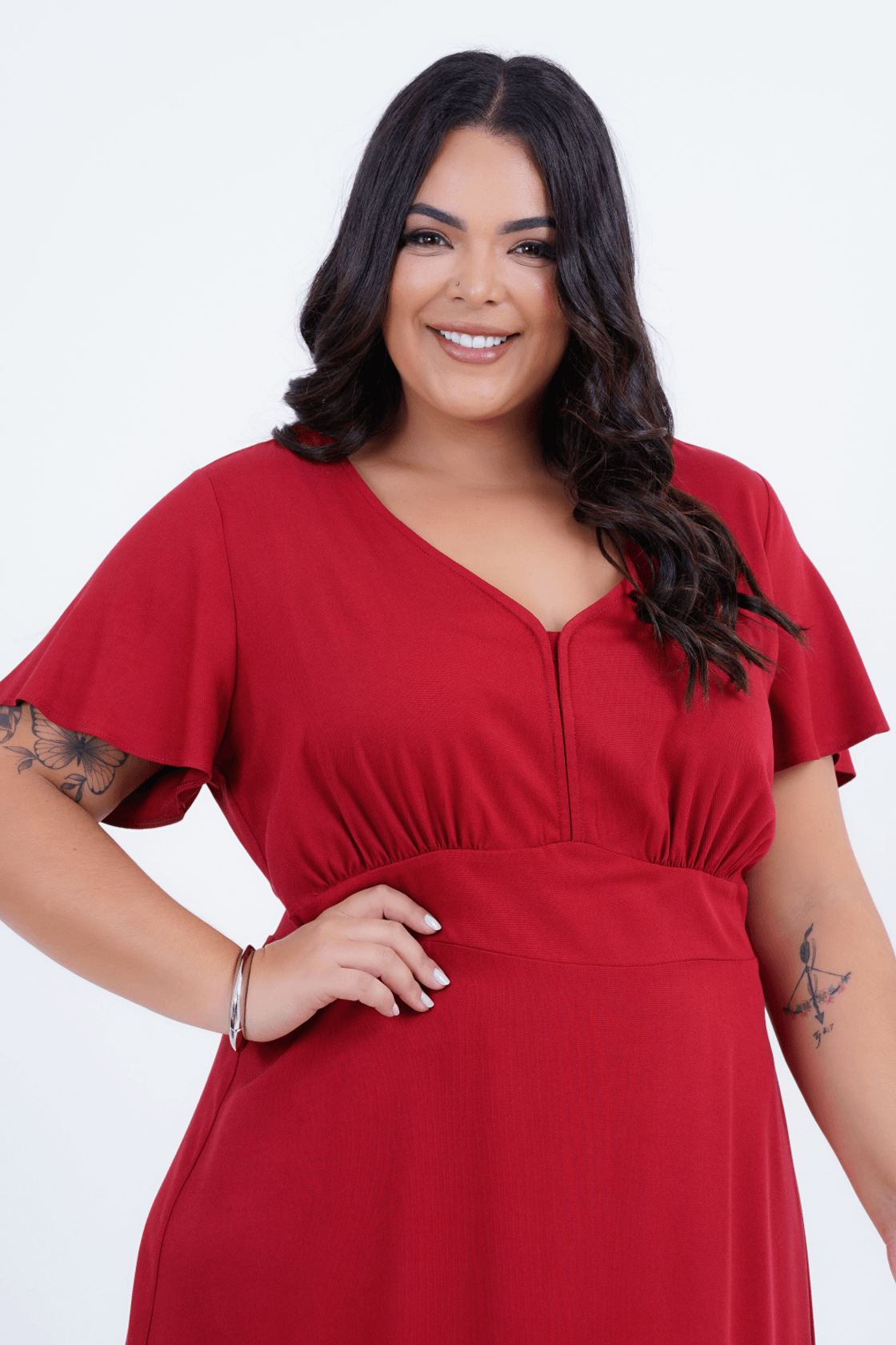 Vestido Midi Plus Size Conforto Diário – 100%Viscose Leve