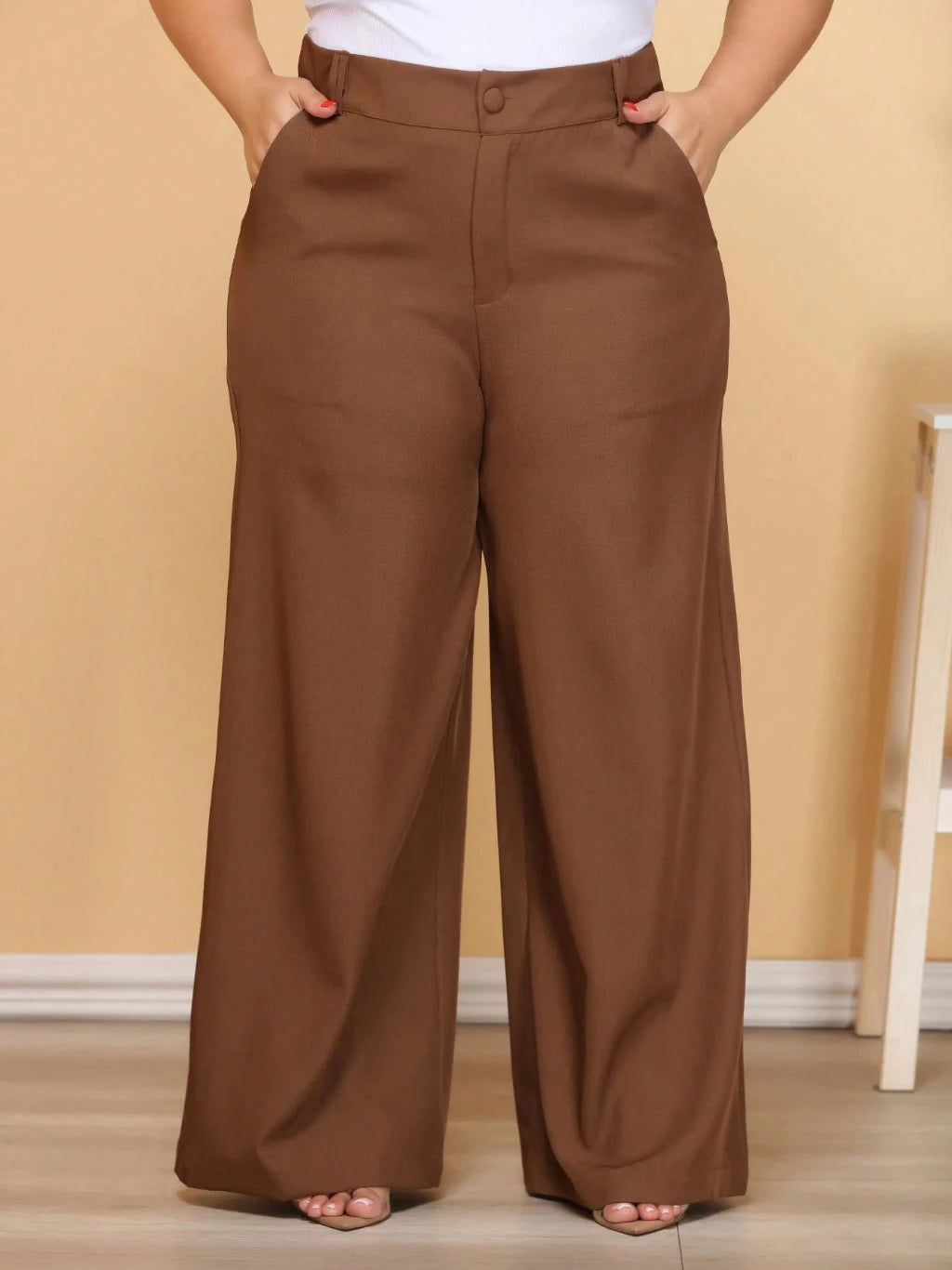 Kit 2 Calça Pantalona Alfaiataria Plus Size com Cinto